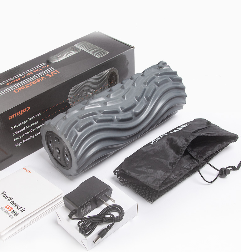 VibraRoll: Next-Gen Electric Foam Roller for Deep Muscle Massage & Relaxation Vibrating Foam Roller Yoga Massager for Deep Muscle Massage, Soreness Relief, and Relaxation Vibration Acupressure message Au+hentic Sport Spot