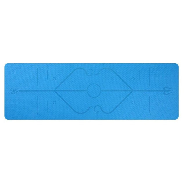 "Eco-Friendly Non-Slip Yoga Mat with Position Lines for Sweat-Resistant Workouts Au+hentic Sport Spot