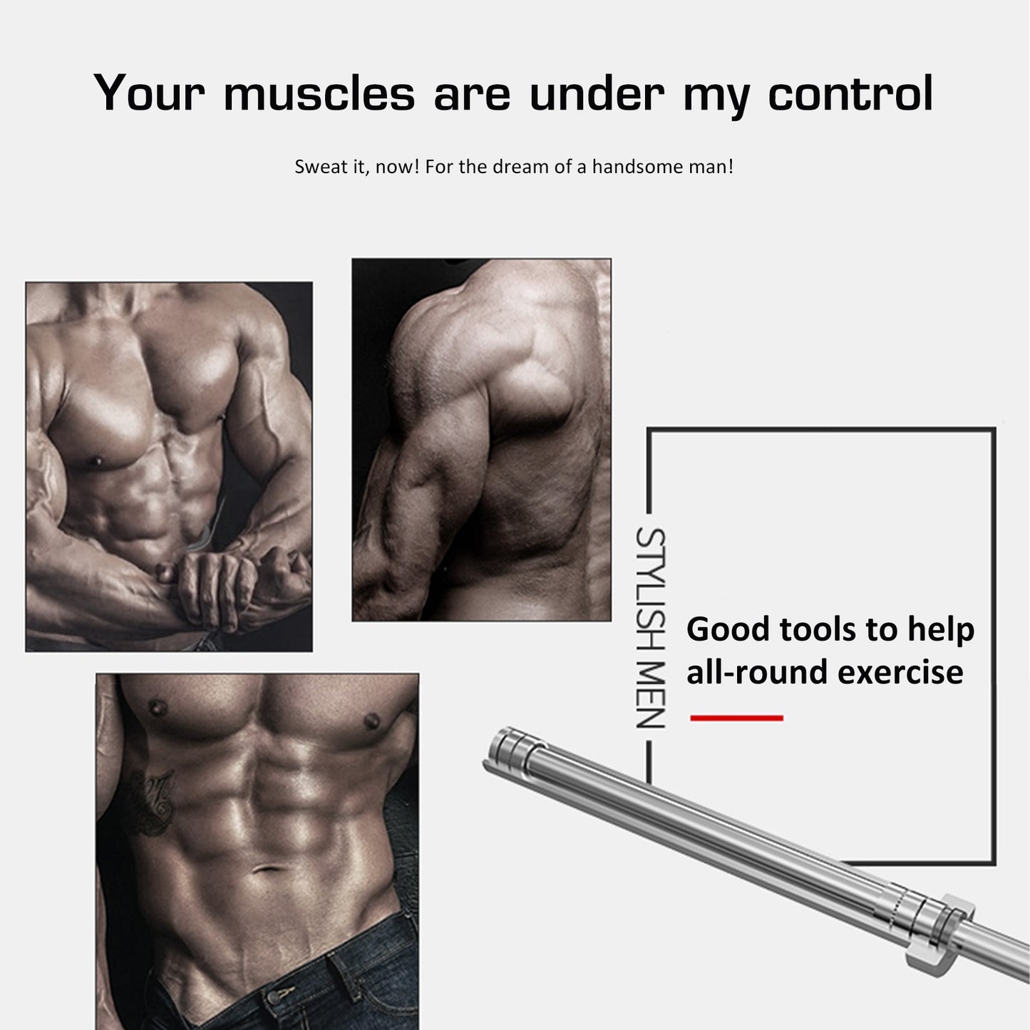 Barbell Olympic Barbell Bar for Weight Training & Powerlifting for Home Fitness Workout Strength Training Exercise Equipment Bench Bar Strength Training, Olympic Barbell Set, Home exercise gear Strength Training at Home Equipment Au+hentic Sport Spot
