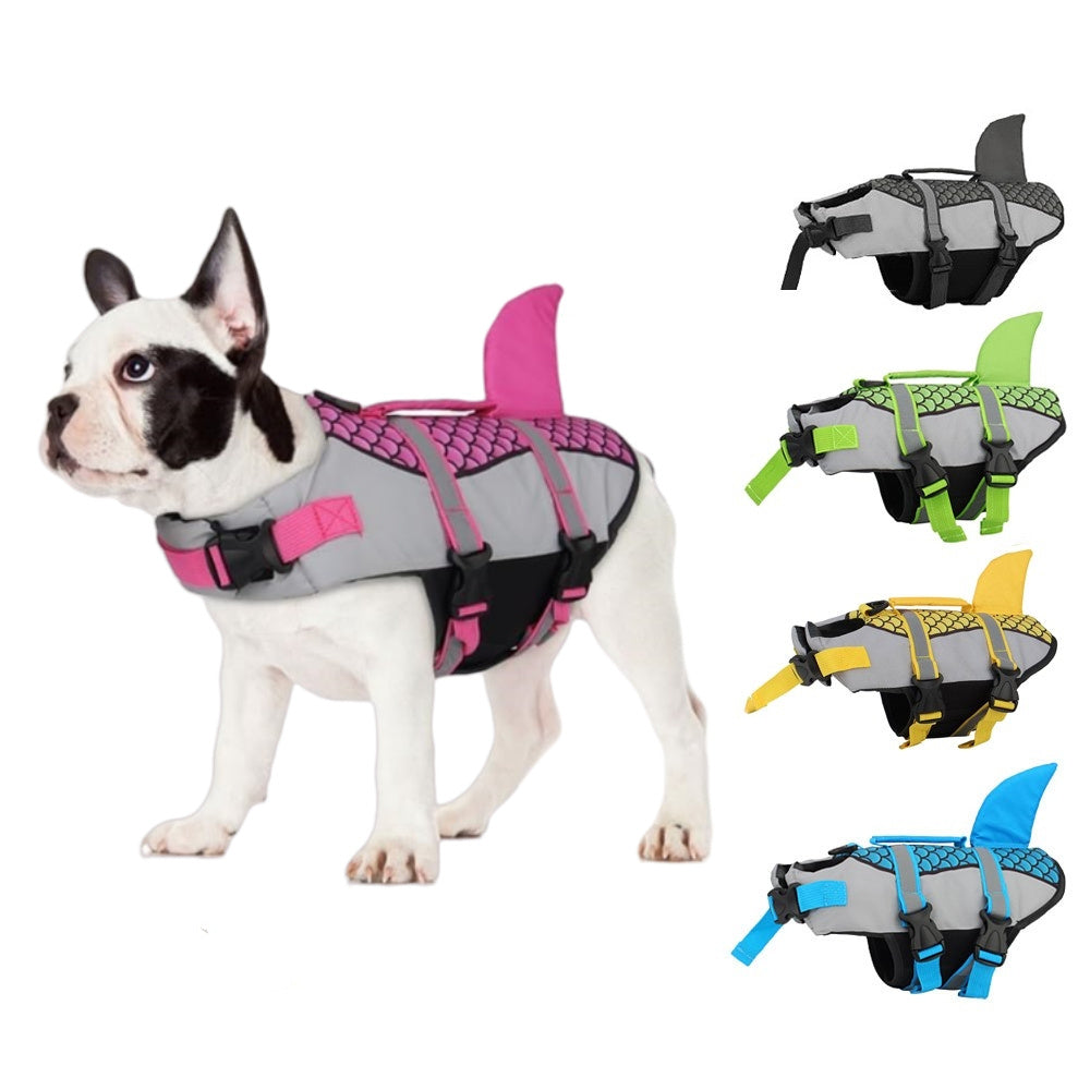 Swim Pet Dog Life Jacket Vest Clothes Life Vest Collar Harness Pets Swimming Summer Swimwear Scales Shark Pet Products Au+hentic Sport Spot