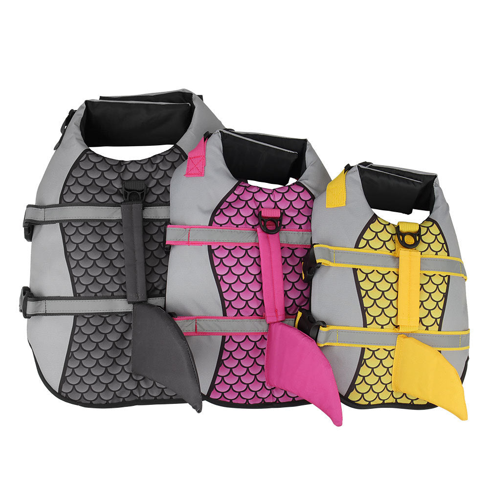 Swim Pet Dog Life Jacket Vest Clothes Life Vest Collar Harness Pets Swimming Summer Swimwear Scales Shark Pet Products Au+hentic Sport Spot