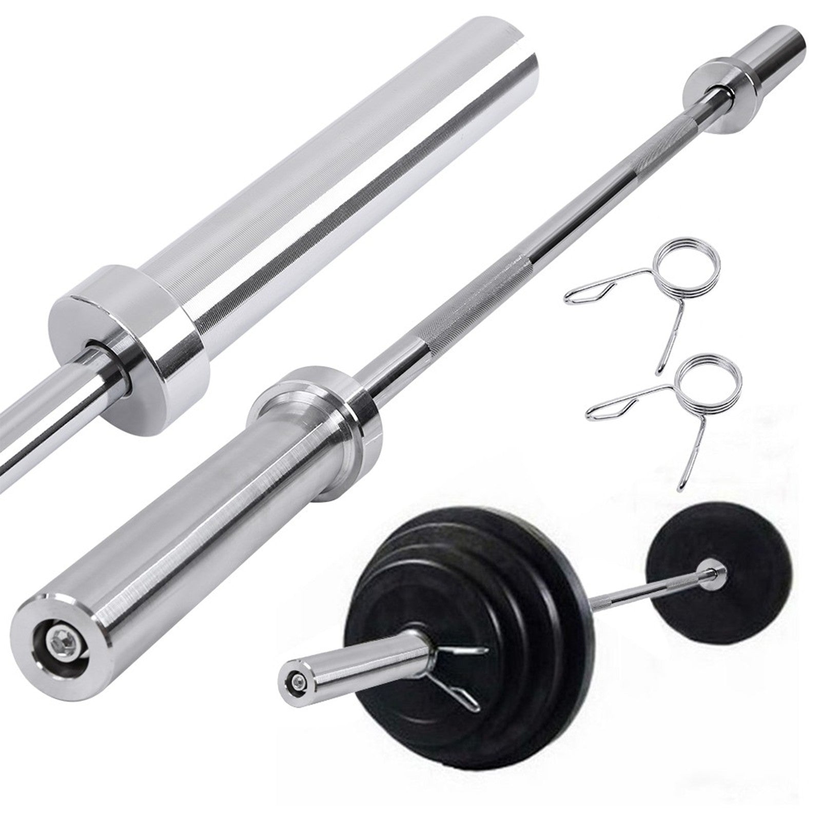 Barbell Olympic Barbell Bar for Weight Training & Powerlifting for Home Fitness Workout Strength Training Exercise Equipment Bench Bar Strength Training, Olympic Barbell Set, Home exercise gear  Strength Training at Home Equipment Au+hentic Sport Spot