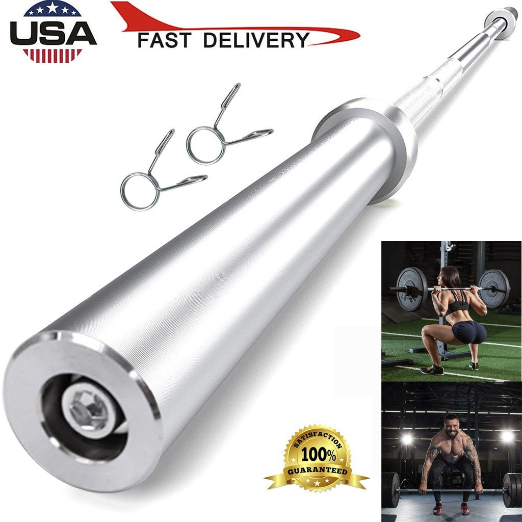 Olympic Barbell Bar 7-Foot Weight Bar Men's Sturdy Iron Weighted Fitness Barbell Weight Bar for Home Workouts Home Gym Equipment 7-Foot Olympic Barbell Bar Fitness and exercise gear for the home Au+hentic Sport Spot