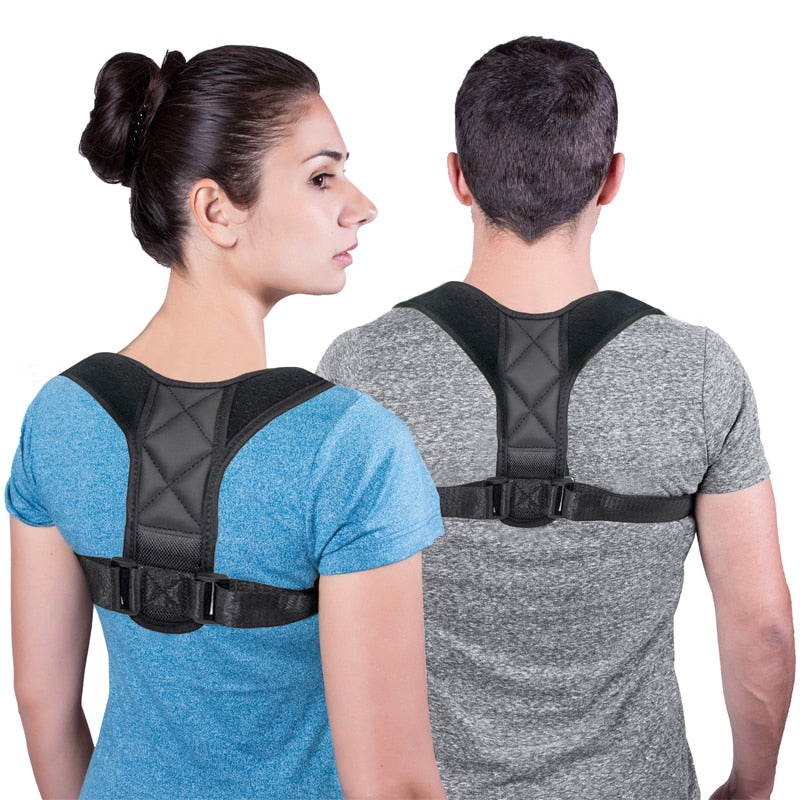 Posture corrector-back brace for men and women, adjustable Back Brace for mid, upper spine support-relief for neck, shoulder, clavicle, and back pain Breathable Back Brace Au+hentic Sport Spot