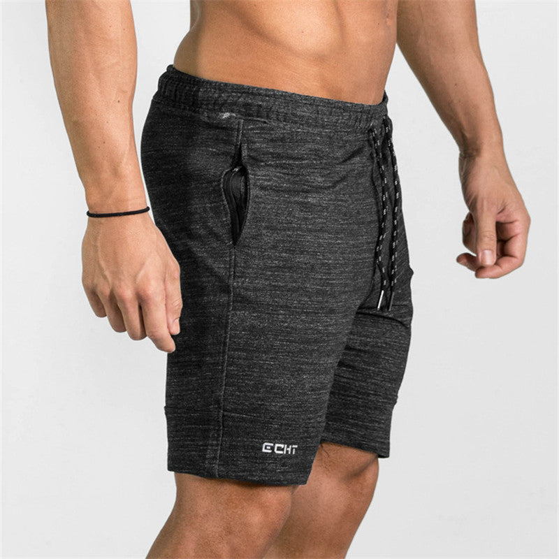 Men's Workout Shorts Fitness  Workout Gym Zipper Cotton Shorts for Weight Training Running Working Out Au+hentic Sport Spot