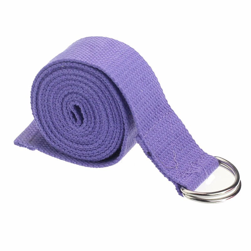 Adjustable D-Ring Yoga Strap/Stretch Bands Buckle, Durable and Comfy Delicate Texture - Best for Daily Stretching, Physical Therapy, Fitness Yoga rope stretch with cotton Au+hentic Sport Spot