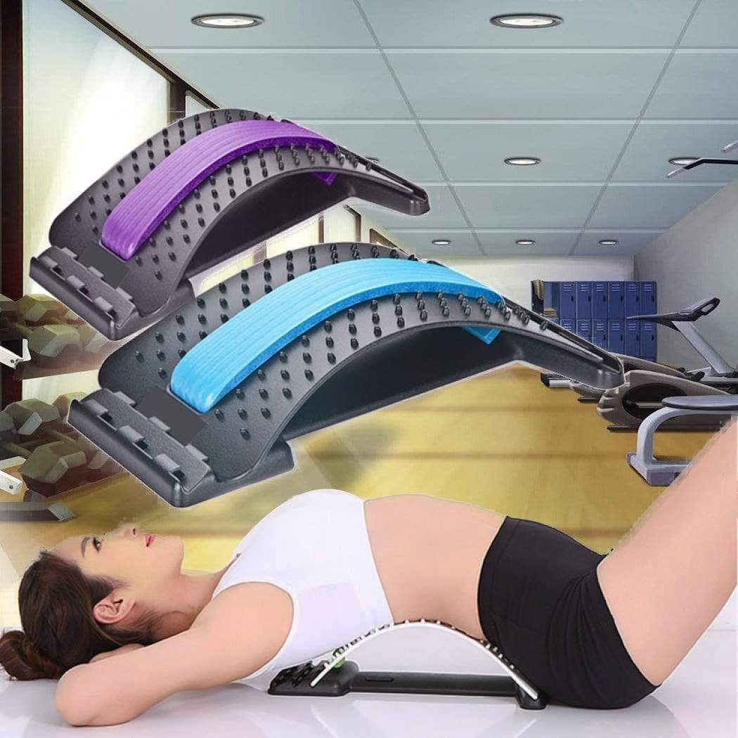 Back Stretcher Upper & Lower Back Stretcher Support, Back Stretcher, Sciatica, and Herniated Disc Pain relief Stretcher for Back, Back Massager, Therapy With Waist Traction Lumbar Traction Back Stretcher for Recovery and Pain Relief Au+hentic Sport Spot