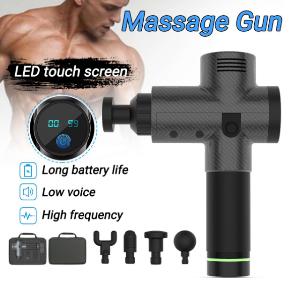 Massage Gun Deep Tissue Percussive Muscles Massager for Pain Relief, Super Quiet Handheld Neck Back and Body Relaxation Electric Sport Massager, Body Muscle Massager Electric Vibrating Therapy Guns20-speed shifting, adjustable speed Au+hentic Sport Spot