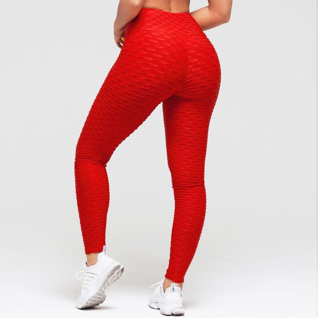 High Waist Yoga Pants Hip-turned Folds Elastic High-waist Fitness Leggings Breathable Slim Indoor Sports Au+hentic Sport Spot