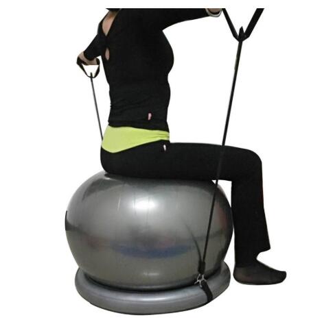 Exercise Ball Chair Yoga ball chair with resistance bands and a stable base for exercise. Improve core strength and posture with this balancing ball chair Pilates ball for exercise, fitness, physio, and at-home workout equipment. Au+hentic Sport Spot