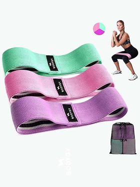 Resistance Bands 3 Levels of Resistance Bands for Legs and Butt Workouts for Women's Booty The Resistance Band Flexible Elastic Hips Circular Buttocks Squats with Resistance Yoga Au+hentic Sport Spot