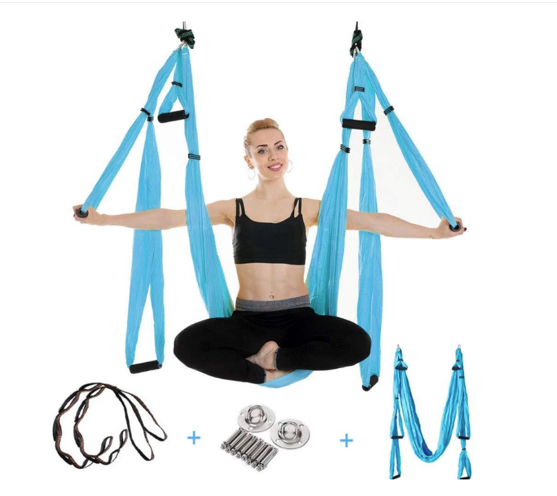 Antigravity Yoga Swing Set Aerial Yoga Indoor Home Fitness Equipment: Aerial Yoga Swing Set, Yoga Hammock, Trapeze Sling Accessories for the aerial yoga swing set on the ceiling Yoga Inversion and Swing for Antigravity Au+hentic Sport Spot