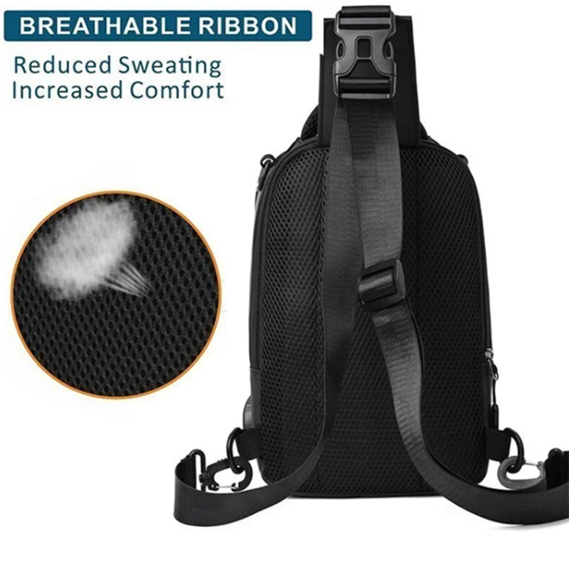 Multifunctional Waterproof Bag Crossbody Bags Men Multifunctional Backpack Shoulder Chest Bags Au+hentic Sport Spot