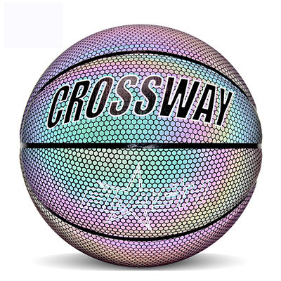 Luminous Basketball, Holographic Glowing Basketball NO.7, Glow in The Dark Basketball Luminous Reflective Basketball Au+hentic Sport Spot