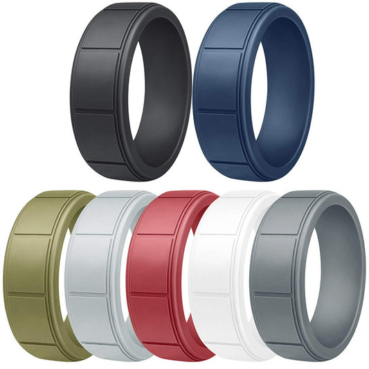 Silicon Wedding Band for Men Perfect for Fitness Activities 2.5mm Thick Au+hentic Sport Spot