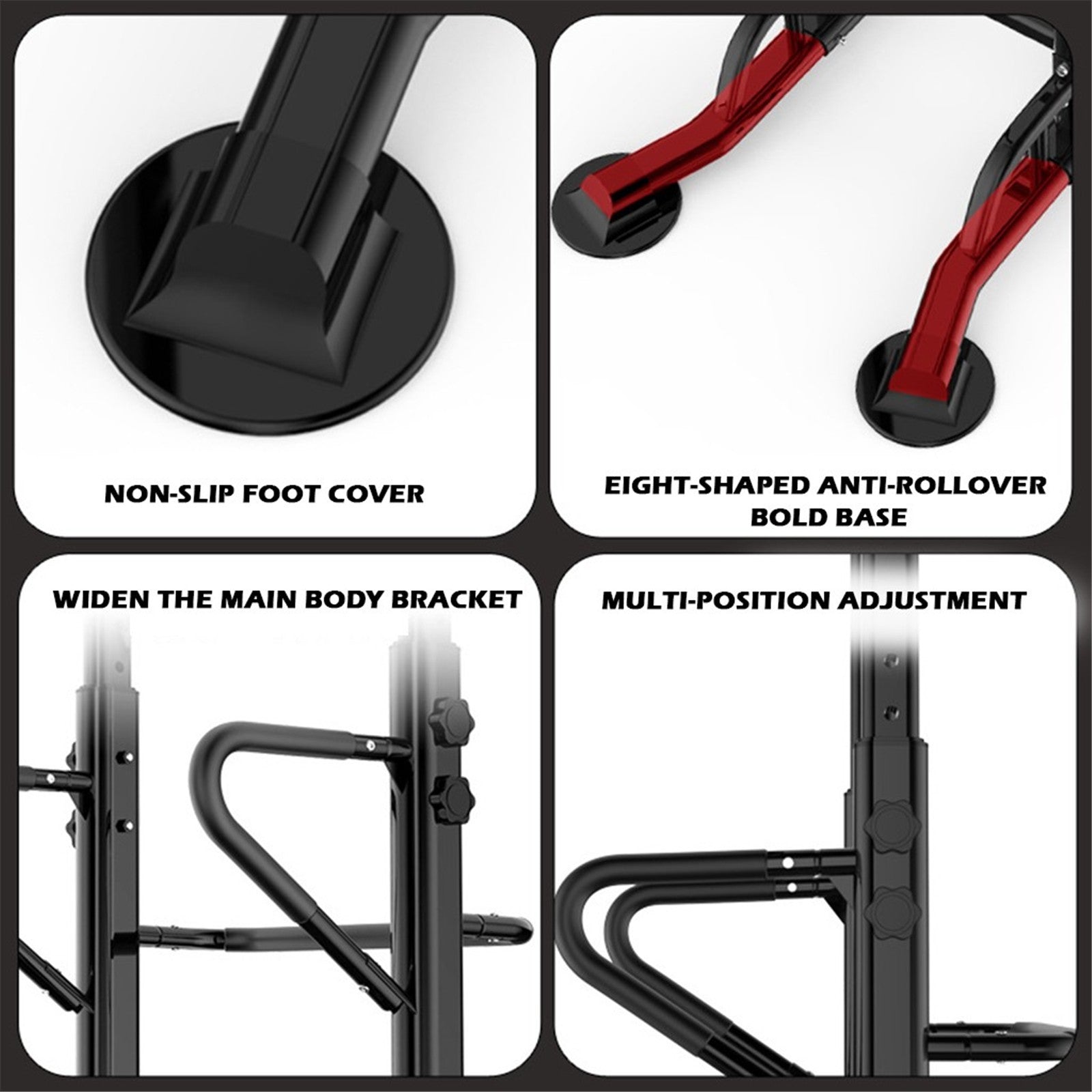 Adjustable Height Pull-Up Bar Dip Power Tower Chin Up Home Workouts Home Gym Fitness Workout with Adjustable Height Au+hentic Sport Spot