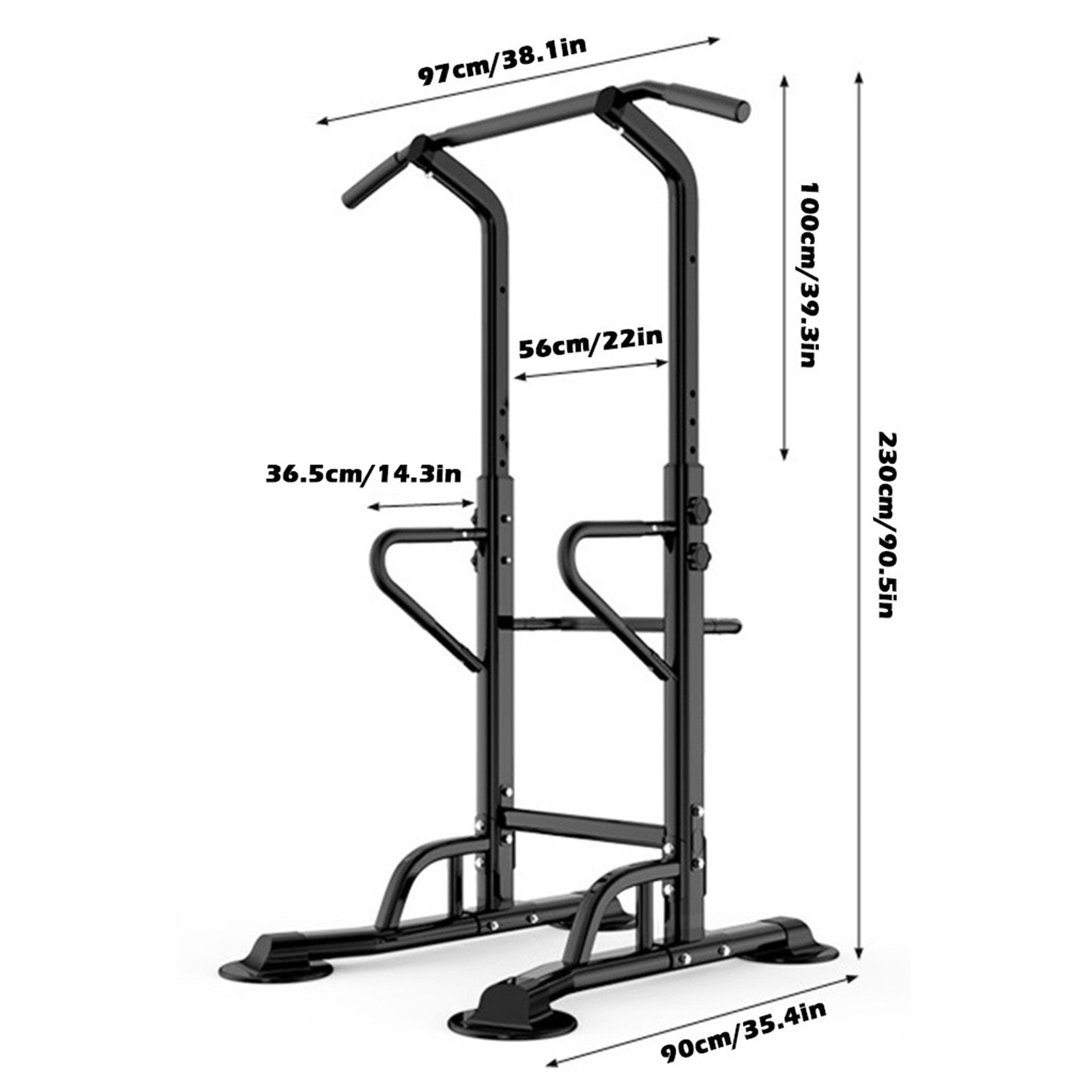 Adjustable Height Pull-Up Bar Dip Power Tower Chin Up Home Workouts Home Gym Fitness Workout with Adjustable Height Au+hentic Sport Spot