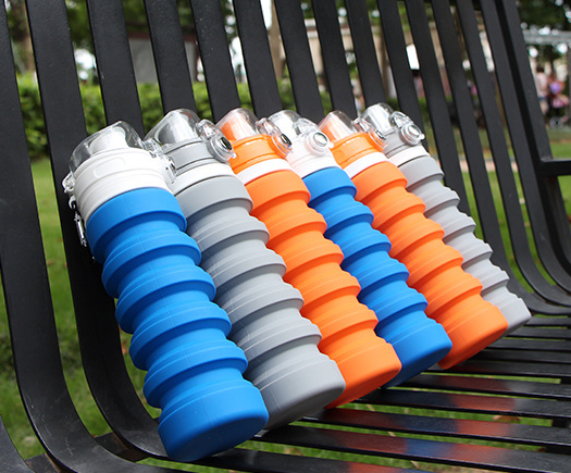 Silicone Folding Sports Collapsible Water Bottle Portable Travel Hiking Camping Cycling Climbing Expandable Drink Bottle Hot Sal Au+hentic Sport Spot