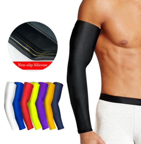 1PC Basketball, Runners Arm Sleeves, 1 Set, Speedy Dry, UV Protective Basketball Armguards with Elbow Pads Cycling Arm Warmers for Sports Au+hentic Sport Spot