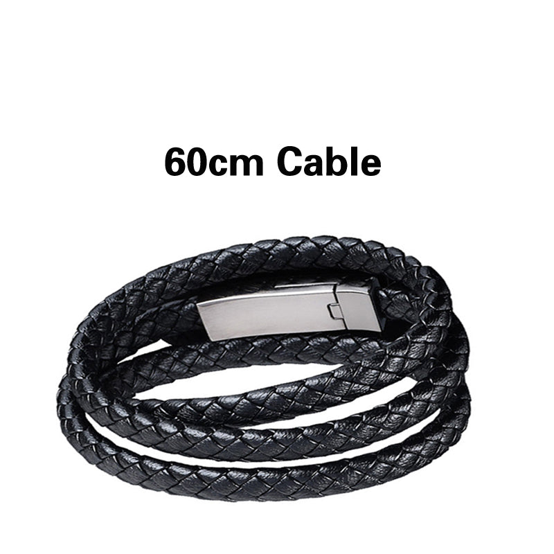 Bracelet Type C Charging cable Wristband Charging Cable for Charging Type C Enabled Cell Phones, Tablets, and All Type C Charged Compatible with Apple , Outdoor Portable Leather Mini USB Bracelet Charger Data Charging Cable Au+hentic Sport Spot