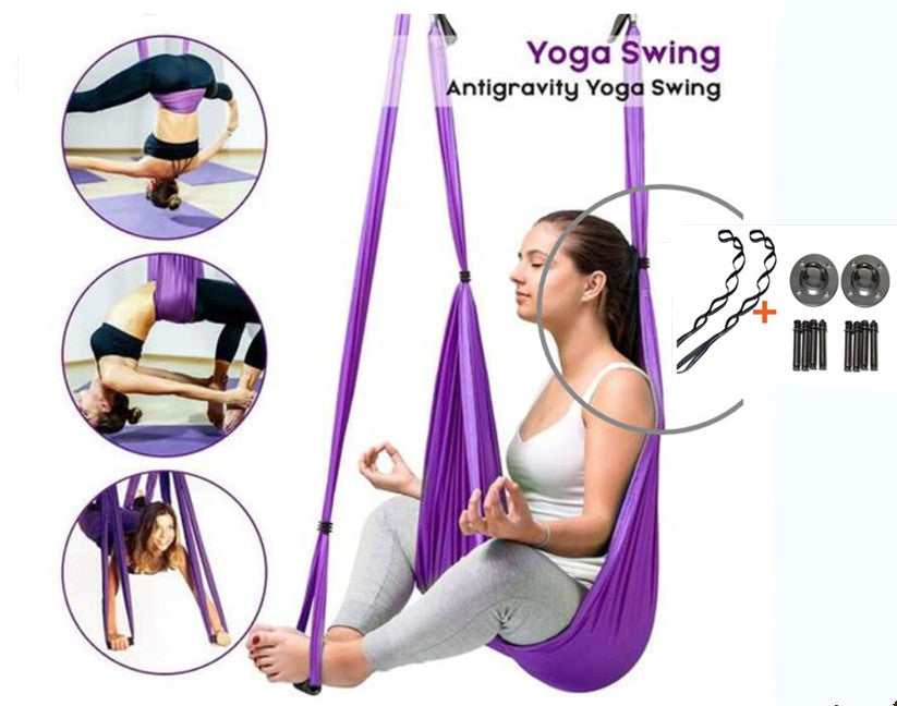 Antigravity Yoga Swing Set Aerial Yoga Indoor Home Fitness Equipment: Aerial Yoga Swing Set, Yoga Hammock, Trapeze Sling Accessories for the aerial yoga swing set on the ceiling Yoga Inversion and Swing for Antigravity Au+hentic Sport Spot