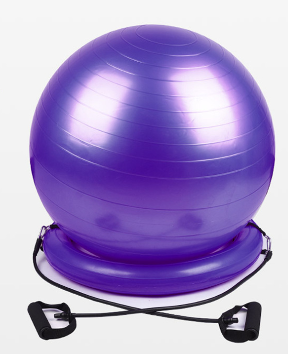 Exercise Ball Chair Yoga ball chair with resistance bands and a stable base for exercise. Improve core strength and posture with this balancing ball chair Pilates ball for exercise, fitness, physio, and at-home workout equipment. Au+hentic Sport Spot