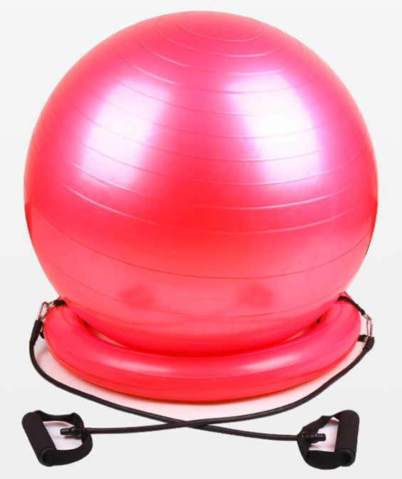 Exercise Ball Chair Yoga ball chair with resistance bands and a stable base for exercise. Improve core strength and posture with this balancing ball chair Pilates ball for exercise, fitness, physio, and at-home workout equipment. Au+hentic Sport Spot