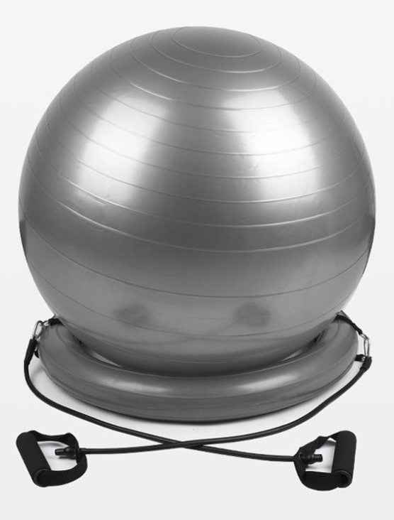 Exercise Ball Chair Yoga ball chair with resistance bands and a stable base for exercise. Improve core strength and posture with this balancing ball chair Pilates ball for exercise, fitness, physio, and at-home workout equipment. Au+hentic Sport Spot