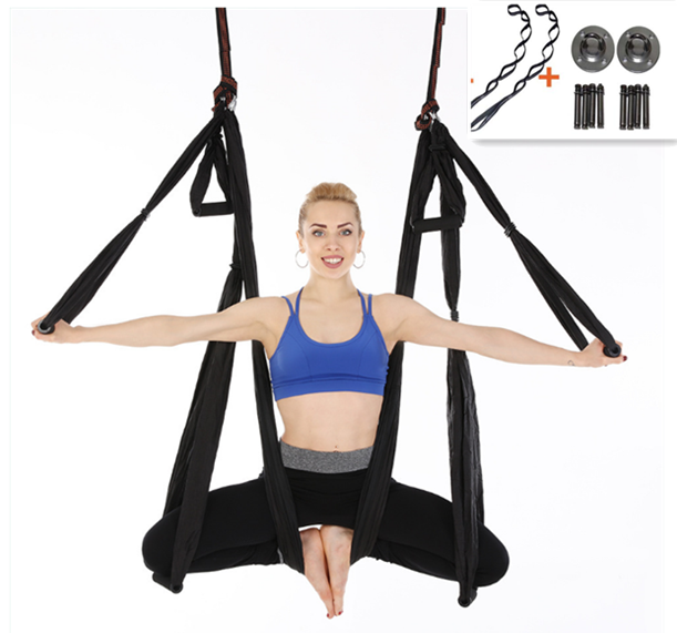 Antigravity Yoga Swing Set Aerial Yoga Indoor Home Fitness Equipment: Aerial Yoga Swing Set, Yoga Hammock, Trapeze Sling Accessories for the aerial yoga swing set on the ceiling Yoga Inversion and Swing for Antigravity Au+hentic Sport Spot