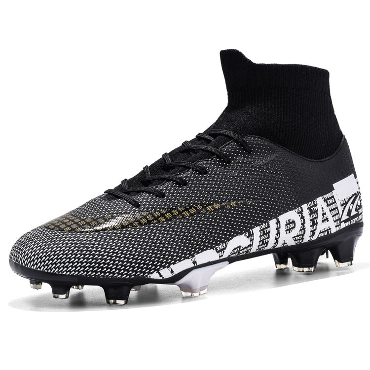 Men Soccer Shoes High Ankle Football Boots Cleats Grass Training Au+hentic Sport Spot