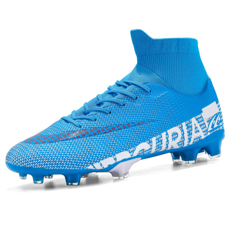 Men Soccer Shoes High Ankle Football Boots Cleats Grass Training Au+hentic Sport Spot