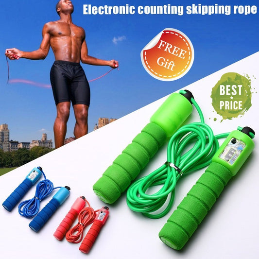 Jump Rope Digital Handle Exercise Skipping Rope for Gym Work, Jumping Rope for Home Gym Workouts Working Out Toning Weight Loss Au+hentic Sport Spot