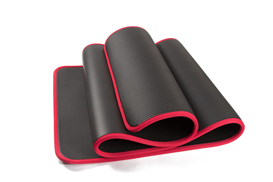 Thick Yoga Mat, All-Purpose Yoga Mat Anti Tear Premium Yoga Mat Exercise & Fitness Mat Yoga Mat with Strap, 1/3 Inch Extra Thick Yoga Mat Double-Sided Non Slip, Professional Yoga Mats for Yoga, Pilates All-Purpose Extra Thick High Density Anti-Tear Au+hentic Sport Spot