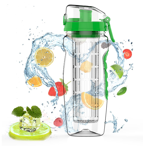 Water Bottle With Fruit Infuser Water Bottle BPA Free Water Infuser Bottle, 32 Ounce Fruit Infuser Juice Shaker Bottle Portable Climbing Camp Bottle Au+hentic Sport Spot