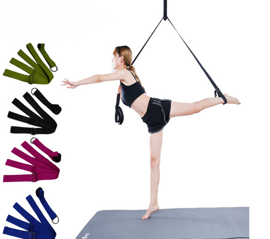 Leg Stretcher, Waist Back Stretch Band, Adjustable Height Stretching Strap Exercises for anti-gravity inversion, door flexibility, and aerial yoga Pilates Tensile Trainer for Rehab Stretching Equipment Adjustable Yoga Lacing Belt Stretching Belt Au+hentic Sport Spot
