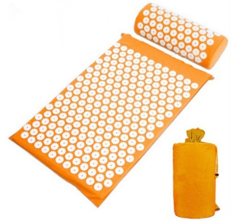 Acupressure Mat Yoga, Acupressure Mat With Pillow Set for Relieving Back/Neck Pain and Relaxing Muscles Yoga Cushion