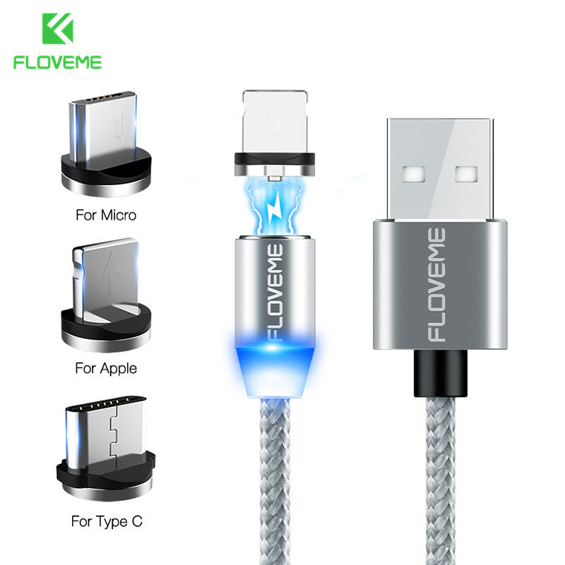 Magnetic Cable Charger Compatible with Apple, Magnetic Micro USB Cable For Android and IOS Devices Au+hentic Sport Spot