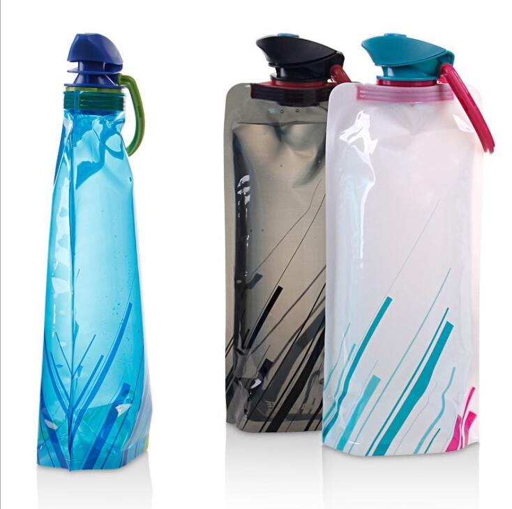 Foldable reusable Water Bottle Outdoors 700 ml Water Bottle Foldable Au+hentic Sport Spot