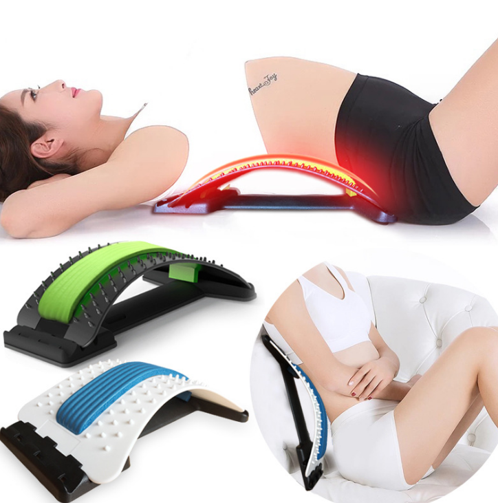 Back Stretcher Upper & Lower Back Stretcher Support, Back Stretcher, Sciatica, and Herniated Disc Pain relief Stretcher for Back, Back Massager, Therapy With Waist Traction Lumbar Traction Back Stretcher for Recovery and Pain Relief Au+hentic Sport Spot