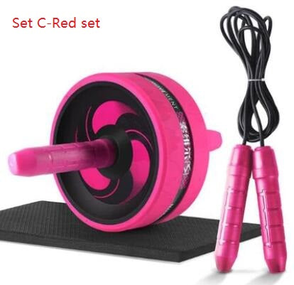 Ab Roller Wheel, Wider Abdominal Gym Equipment, Core Training set With AB Roller and Jump Rope Set, Exercise Wheels for Home Workouts, Fitness Set, Abdominal Workout Equipment for Core muscle toning and strengthening. Au+hentic Sport Spot