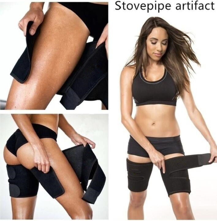 Sports Thigh Neoprene Adjustable upper leg wraps for both men and women made of neoprene that act as a thigh brace, hamstring support, and sleeves. Au+hentic Sport Spot