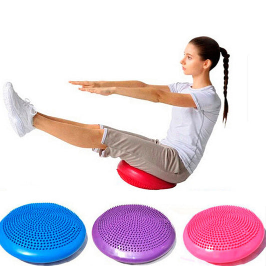 Inflatable Stability Wobble Cushion, Exercise Fitness Home Workout Stability Exercises Core Workouts Balance Disc, ,Size: 13 inches / 33 cm Diameter Exercise Yoga Balance workout equipment Au+hentic Sport Spot