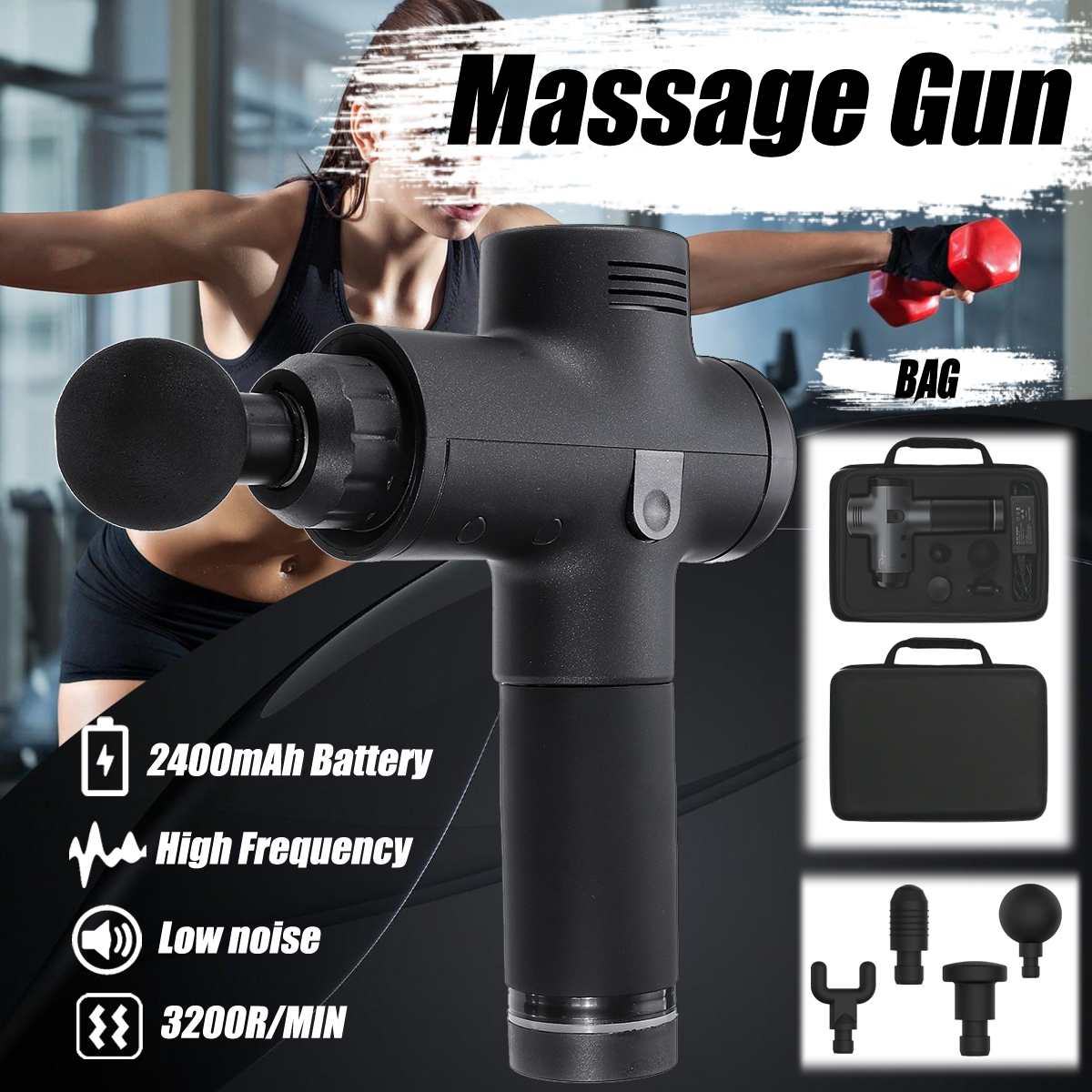 Massage Gun Deep Tissue Percussive Muscles Massager for Pain Relief, Super Quiet Handheld Neck Back and Body Relaxation Electric Sport Massager, Body Muscle Massager Electric Vibrating Therapy Guns20-speed shifting, adjustable speed Au+hentic Sport Spot