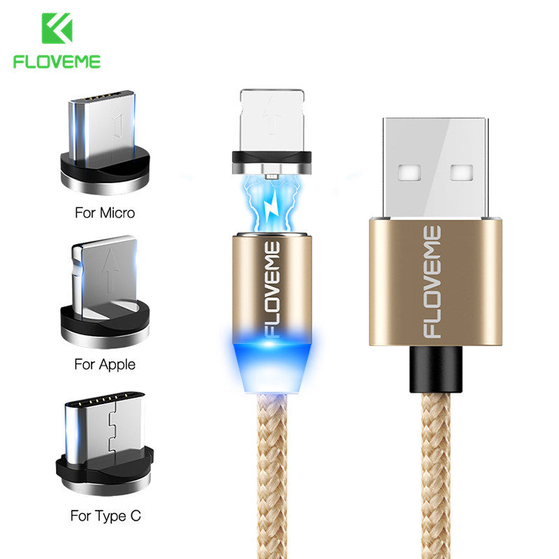 Magnetic Cable Charger Compatible with Apple, Magnetic Micro USB Cable For Android and IOS Devices Au+hentic Sport Spot