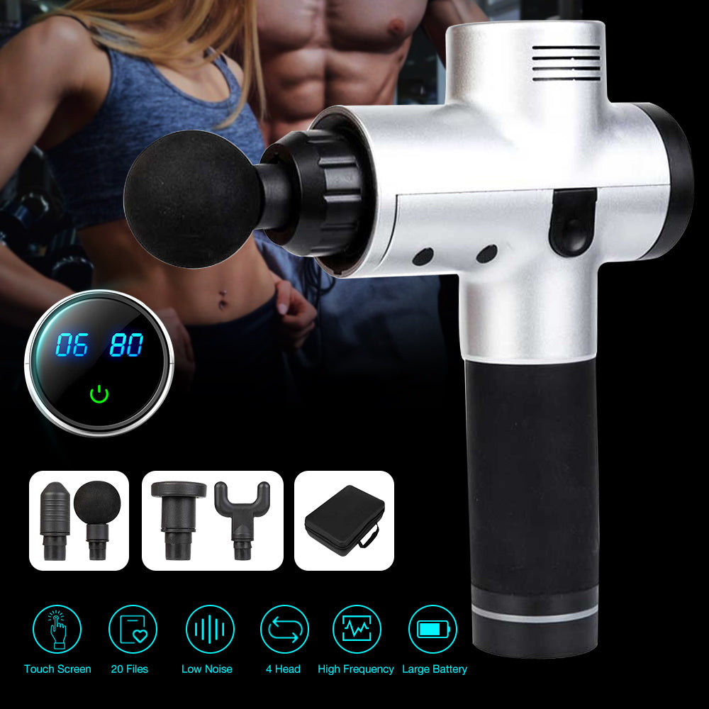 Massage Gun Deep Tissue Percussive Muscles Massager for Pain Relief, Super Quiet Handheld Neck Back and Body Relaxation Electric Sport Massager, Body Muscle Massager Electric Vibrating Therapy Guns20-speed shifting, adjustable speed Au+hentic Sport Spot