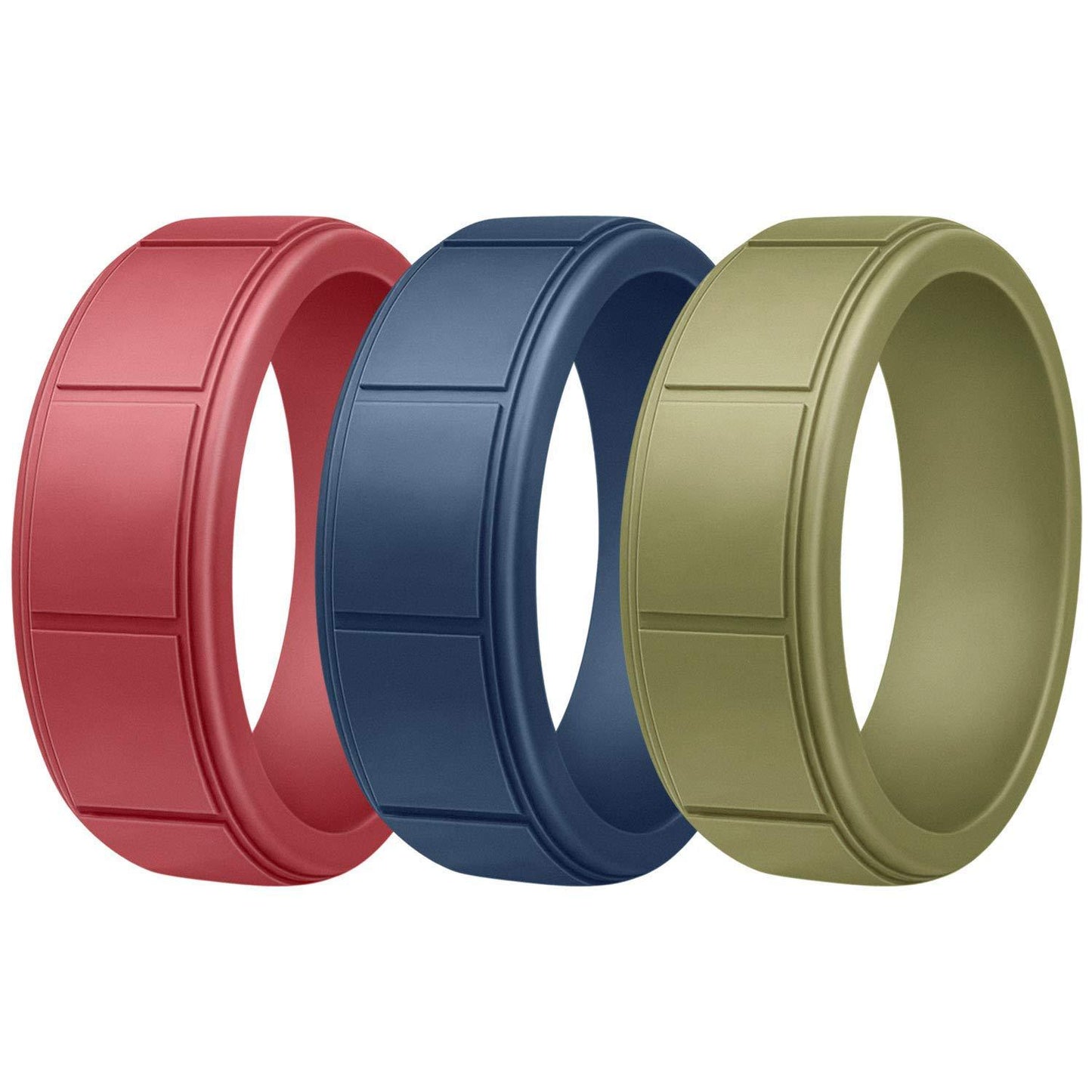 Silicon Wedding Band for Men Perfect for Fitness Activities 2.5mm Thick Au+hentic Sport Spot