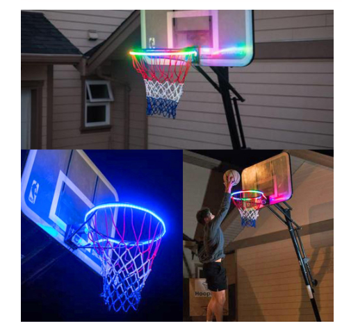 Color Changing LED Lights for Basketball Hoop Au+hentic Sport Spot