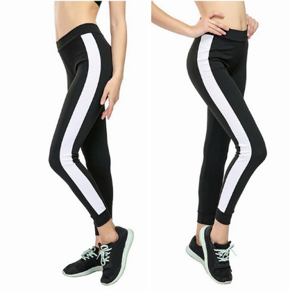 SprintFit Leggings: Women's Patchwork Running Pants with Elastic Waistband for Yoga, Gym, and Fitness TrainingWomen Running Pants Slim Fitness Leggings Elastic Sport Pants Yoga Leggins Gym Training Trousers Au+hentic Sport Spot