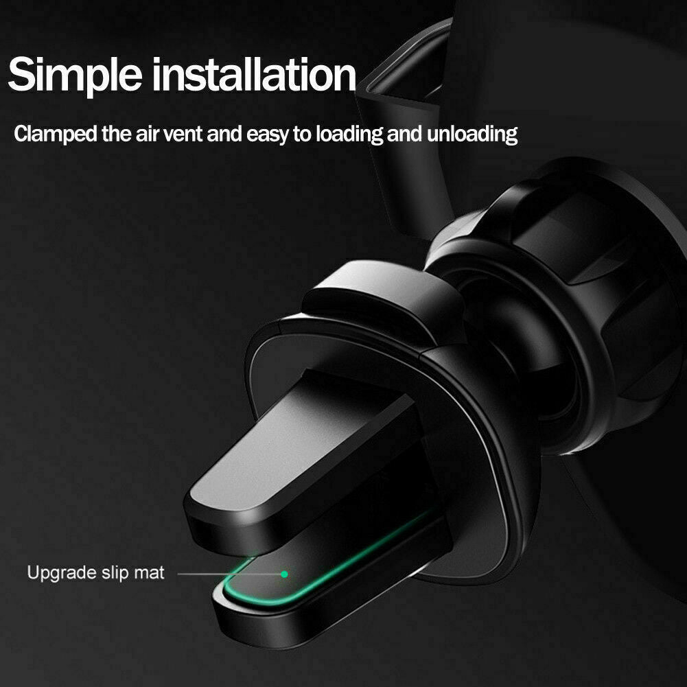 Wireless Fast Car Charger Mount Holder Stand Automatic Clamping Charging Wireless Phone Car Holder Features a 10W Auto-Clamping Air Vent Mount for iPhones and Samsungs. Au+hentic Sport Spot