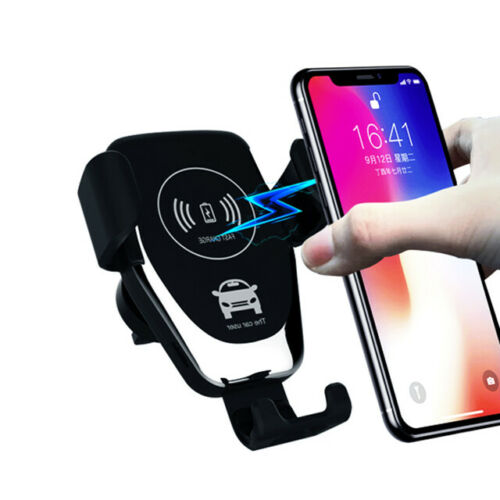 Wireless Fast Car Charger Mount Holder Stand Automatic Clamping Charging Wireless Phone Car Holder Features a 10W Auto-Clamping Air Vent Mount for iPhones and Samsungs. Au+hentic Sport Spot